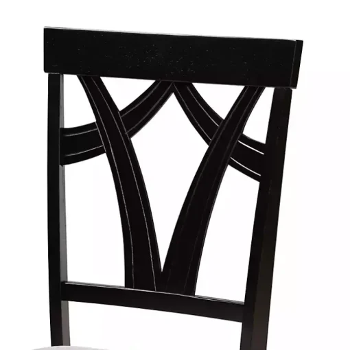 Dark Wooden Interlocked Base 5-pc. Dining Set