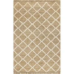 Diamond Helen Woven Jute Tassel Area Rug, 8x10