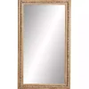Distressed Brown Beaded Wall Mirror