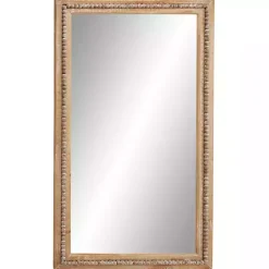 Distressed Brown Beaded Wall Mirror