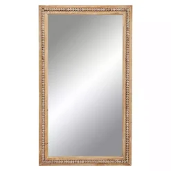 Distressed Brown Beaded Wall Mirror