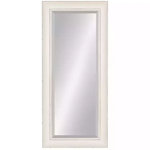 Distressed White Maron Wall Mirror