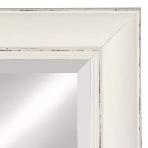 Distressed White Maron Wall Mirror