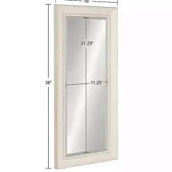 Distressed White Maron Wall Mirror