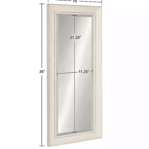 Distressed White Maron Wall Mirror