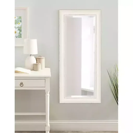 Distressed White Maron Wall Mirror