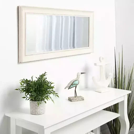 Distressed White Maron Wall Mirror