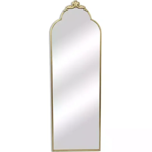 Everlaine Gold Modern Victorian Leaner Mirror