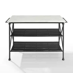 Faux Marble Top 3-Tier Melody Kitchen Island