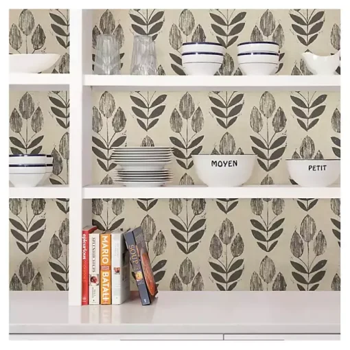 Folk Tulip Peel and Stick Wallpaper