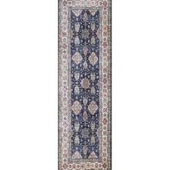 Fulton Navy Medallion Runner, 2x7