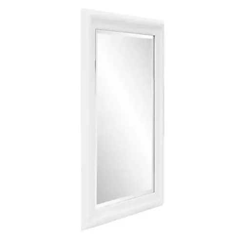 George White Ridged Rectangular Wall Mirror