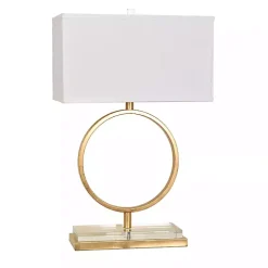 Gold Leaf Open Ring Table Lamp