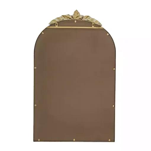Gold Leaves Arched Wall Mirror, 24x36 in.
