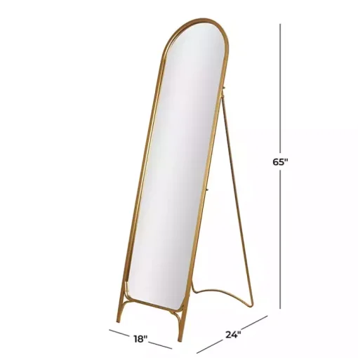 Gold Metal Arch Leaner Mirror