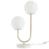 Gold Metal 2-Light Zusa Modern Table Lamp
