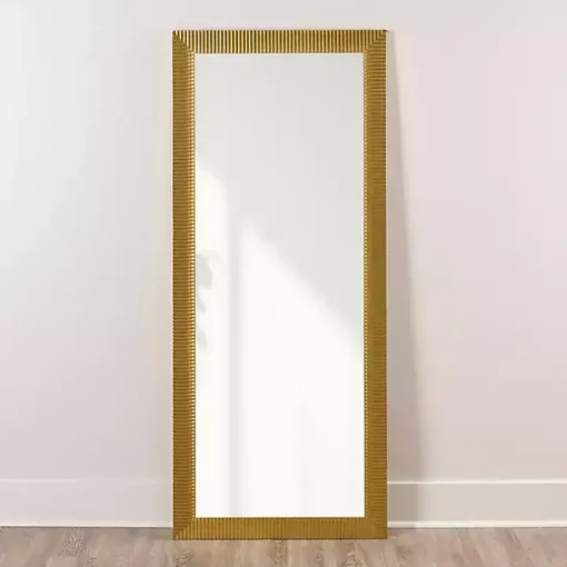 Gold Ribbed Devin Profile Leaner Mirror