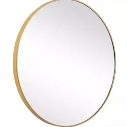 Gold Round Simple Frame Large Wall Mirror