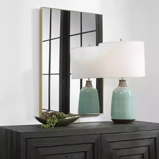 Gold Simple Frame Rectangle Wall Mirror