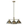 Gold Smoked Glass Chandelier