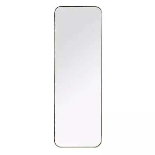 Gold Thin Iron Frame Curved Corner Mirror