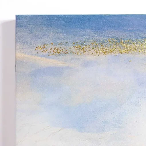 Golden Coastal Landscape Canvas Art Print