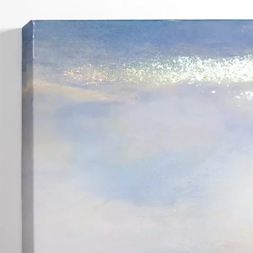 Golden Coastal Landscape Canvas Art Print
