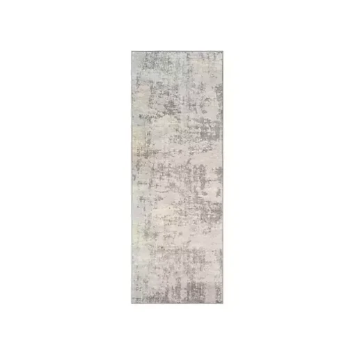 Gray Abstract Woven Runner