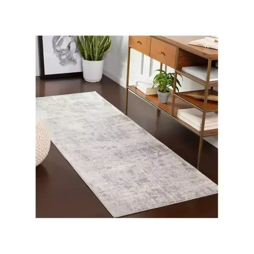 Gray Abstract Woven Runner
