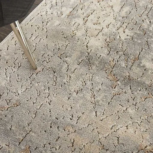 Gray and Beige Tally Textured Area Rug, 5x7