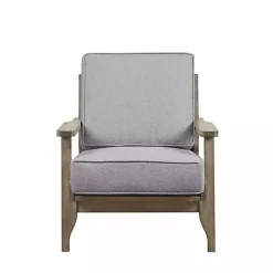 Gray and Distressed Wooden Malibu Accent Chair