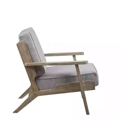 Gray and Distressed Wooden Malibu Accent Chair