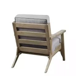 Gray and Distressed Wooden Malibu Accent Chair