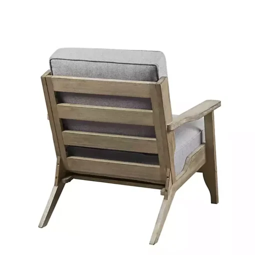 Gray and Distressed Wooden Malibu Accent Chair