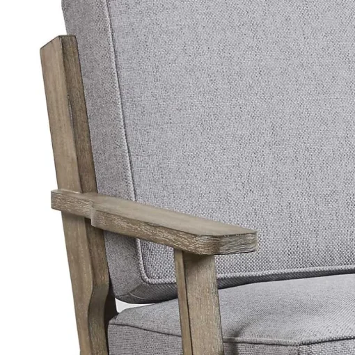 Gray and Distressed Wooden Malibu Accent Chair
