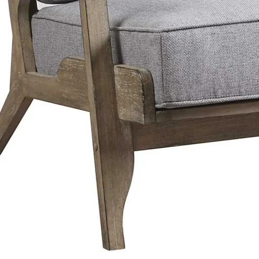 Gray and Distressed Wooden Malibu Accent Chair