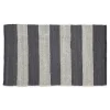 Gray and White Stripe Cotton Accent Rug, 2x3