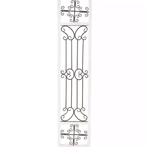 Gray Angelic Scrollwork Panel Wall Plaque