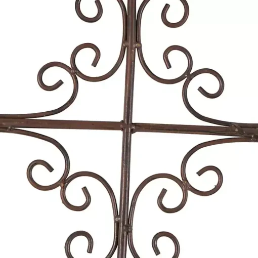 Gray Angelic Scrollwork Panel Wall Plaque