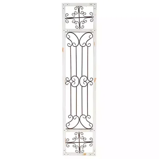 Gray Angelic Scrollwork Panel Wall Plaque