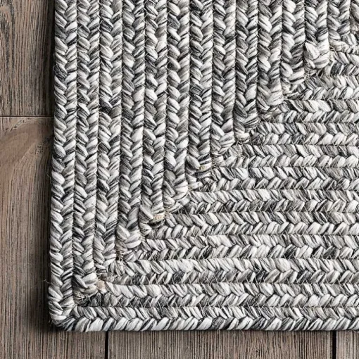 Gray Braided Lefebvre Area Rug, 10x14