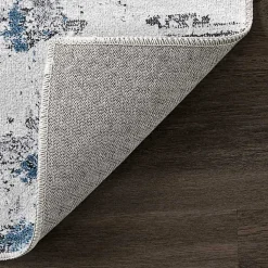 Gray Modern Abstract Washable Runner