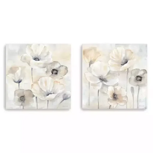 Gray Poppy Garden 2-pc. Canvas Art Set, 30x30 in.