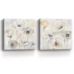 Gray Poppy Garden 2-pc. Canvas Art Set, 30x30 in.