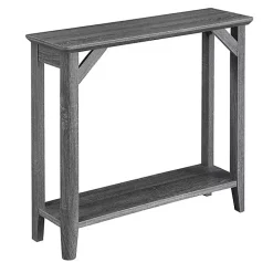 Gray Tapered Legs Rustic Console Table