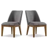 Gray Upholstered Cassie Dining Chairs, Set of 2