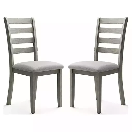 Gray Upholstered Lucas Dining Chairs, Set of 2