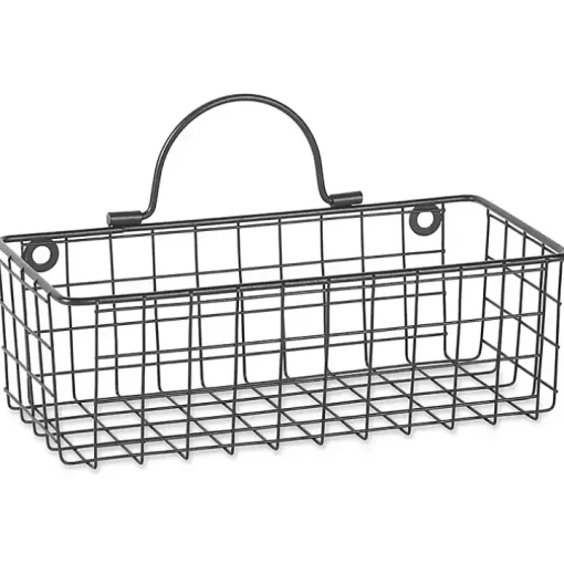 Gray Wire Wall Baskets, Set of 2
