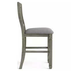 Gray Wire-Brushed Noreste Counter Stools, Set of 2