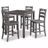 Gray Wood Brooke 5-pc. Counter Height Set